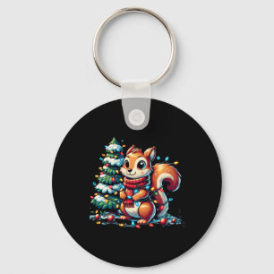 Christmas Fun For Kids Winter Squirrel And Xmas Co Key Ring