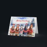 Christmas Fun From All of Us Animal Horse Humour Holiday Card<br><div class="desc">Christmas Fun From All of Us Animal Horse Humorhumor and silliness.</div>