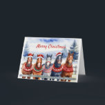 Christmas Fun From All of Us Animal Horse Humour Holiday Card<br><div class="desc">Christmas Fun From All of Us Animal Horse Humorhumor and silliness.</div>