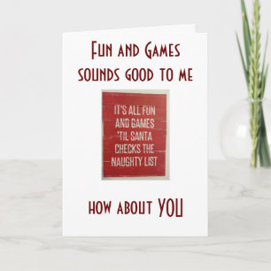 CHRISTMAS FUN/GAMES-MEET ME UNDER MISTLETOE HOLIDAY CARD