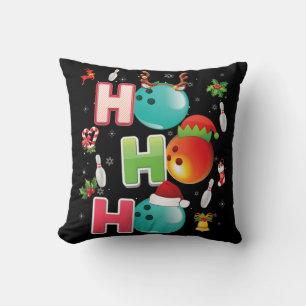 Christmas Fun Ho Ho Ho Bowling Pajama Santa Lover Cushion