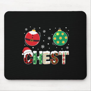 Christmas Fun Matching Couple Family Chestnuts Men Mouse Pad