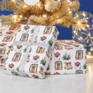 Christmas Fun On White Background Wrapping Paper