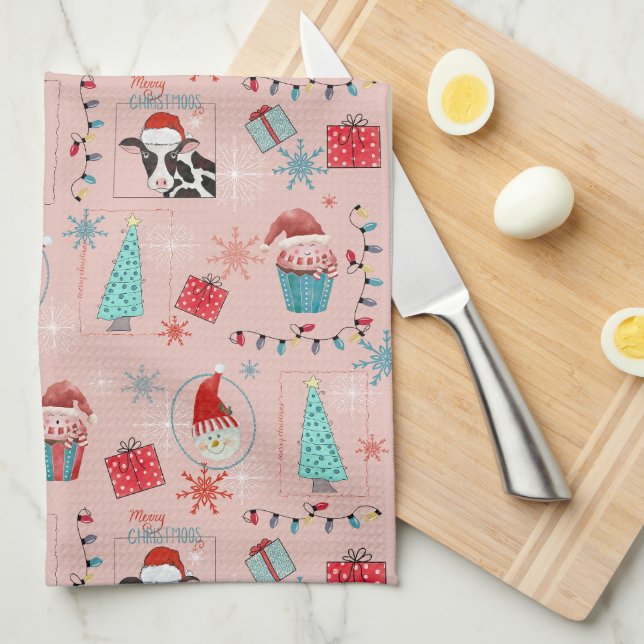 Christmas Fun Tea Towel (Quarter Fold)