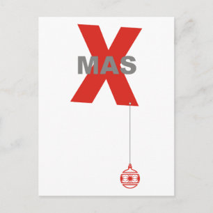 Christmas Fun - Xmas Type & Tree Bauble 1 Holiday Postcard
