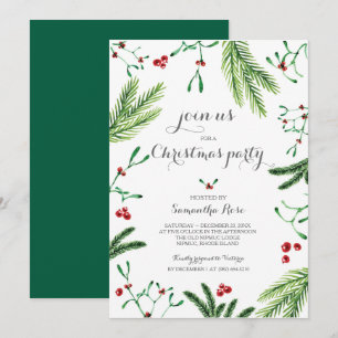 Christmas Function Invitation - Greenery