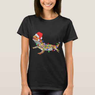 Christmas Funny Bearded Dragon Santa Hat Christmas T-Shirt