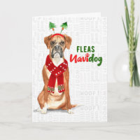 Christmas Funny Boxer Dog Fleas NaviDOG