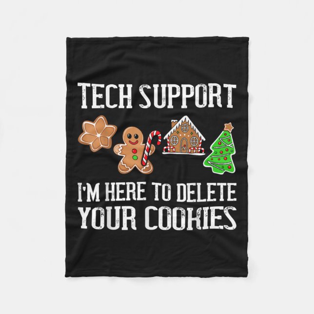 Christmas Funny Cookies Pyjamas Xmas For Men Women Fleece Blanket (Front)