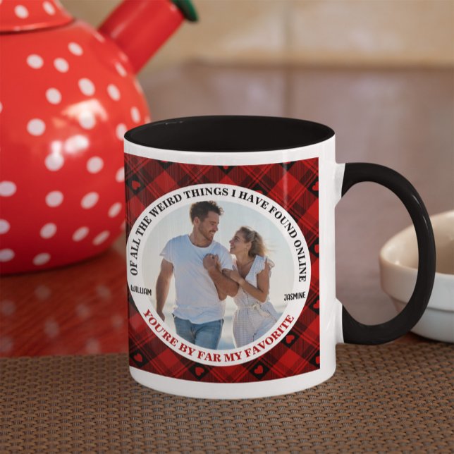 Christmas Funny Couple Photo Buffalo Frame Mug (Creator Uploaded)