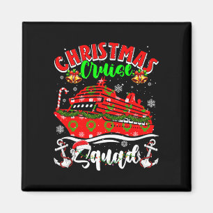 Christmas funny cruise squad colourful floral sant magnet