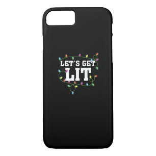 Christmas Funny Cute Let's Get Lit iPhone 8/7 Case