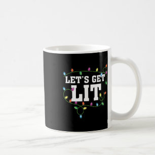 Christmas Funny Cute Let's Get Lit Xmas Coffee Mug