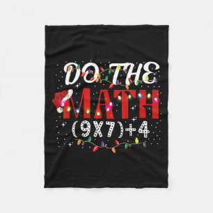 Christmas Funny Do The Math Meme (9x7)+4 Gift Lear Fleece Blanket