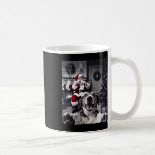 Christmas Funny Dog Selfie With Santa Claus Cute H Coffee Mug