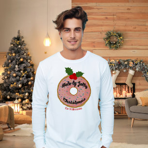 Christmas Funny Doughnut Wreath Personalise T-Shirt