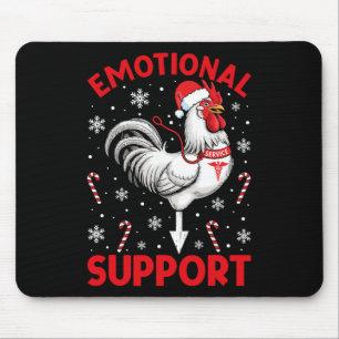 Christmas Funny Emotional Support Dirty Humour Chi Mouse Pad
