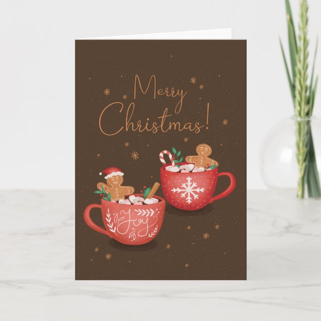Christmas Funny Gingerbread Men Soaking Card (Front)