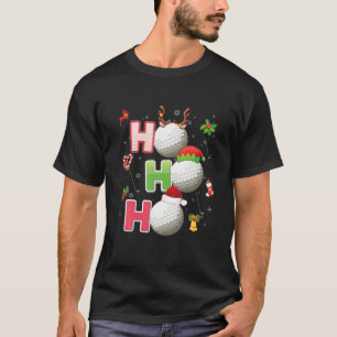 Christmas Funny Ho Ho Ho Golf Pajama Santa Lover T-Shirt