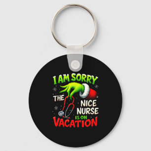 Christmas Funny I Am Sorry The Niche Nurse Santa H Key Ring