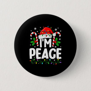 Christmas Funny I Come In Peace Couple Matching Me 6 Cm Round Badge