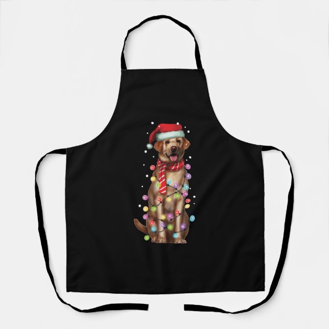 Christmas Funny Labrador Santa Dog Xmas Gift Apron (Front)