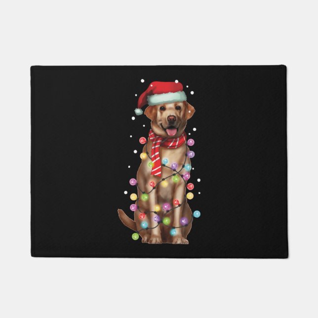 Christmas Funny Labrador Santa Dog Xmas Gift Doormat (Front)