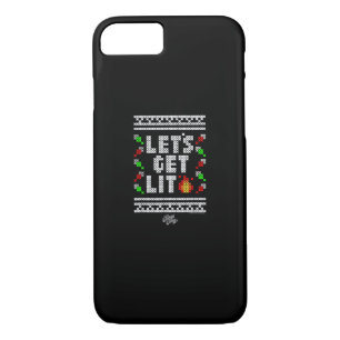 Christmas Funny - Let's Get Lit  iPhone 8/7 Case