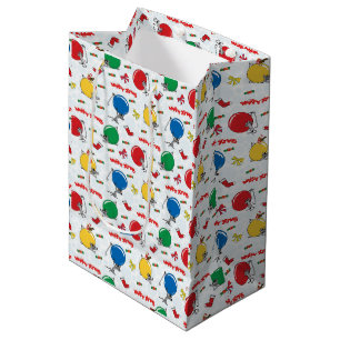 Christmas funny mouse with balls medium gift bag