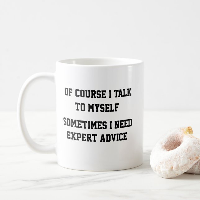 Christmas Funny Novelty EXPERT ADVICE Coffee Mug (With Donut)