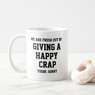 Christmas Funny Novelty GIVING A HAPPY CRAP Coffee Mug