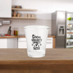 Christmas funny party spirits taster black shot glass