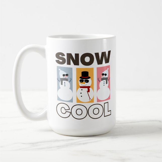 Christmas Funny Quote Snow Cool Colourful Snowman Coffee Mug (Left)