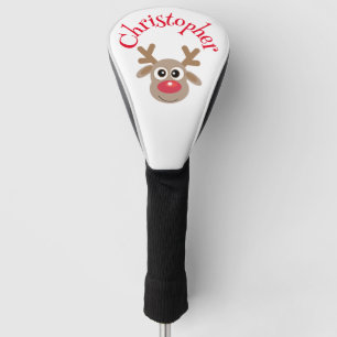 Christmas Funny Reindeer Cartoon Novelty Cute Golf Head Cover