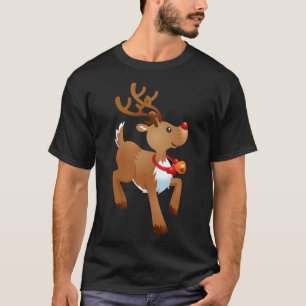 Christmas Funny Rudolph Red Nose Reindeer Family M T-Shirt