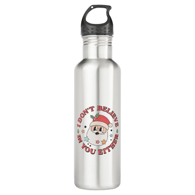Christmas Funny Santa  710 Ml Water Bottle (Front)