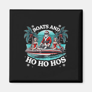 Christmas Funny Santa Boats And Ho Ho Hos _1  Magnet