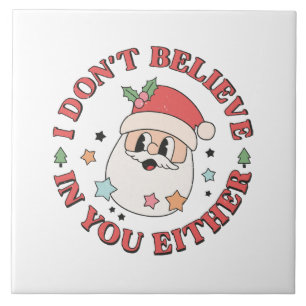 Christmas Funny Santa Ceramic Tile