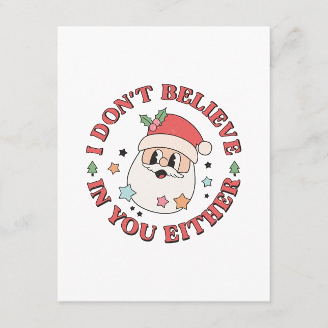 Christmas Funny Santa  Enclosure Card (Front)