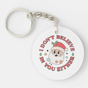 Christmas Funny Santa  Key Ring