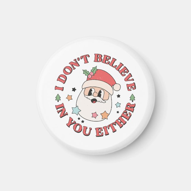 Christmas Funny Santa  Magnet (Front)