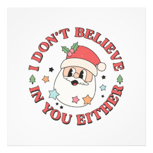 Christmas Funny Santa  Photo Print