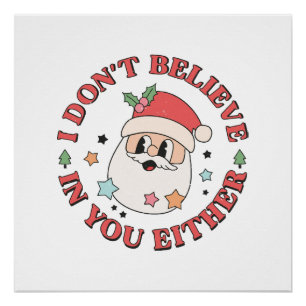 Christmas Funny Santa Poster
