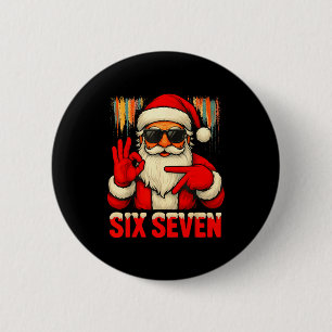 Christmas Funny Six Seven 6 7 Meme Santa Men Boys Cm Round Badge