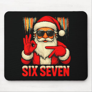 Christmas Funny Six Seven 6 7 Meme Santa Men Boys Mouse Pad