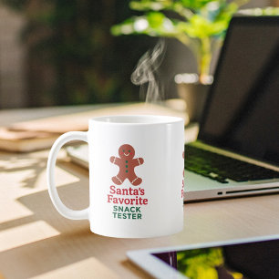 Christmas funny snack tester gingerbread man coffee mug