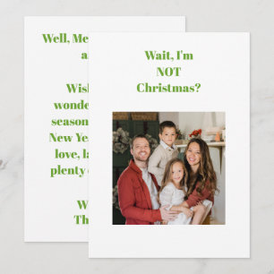 Christmas funny text photo Holiday Card