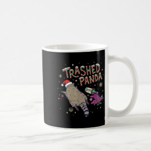 Christmas Funny Trashed Panda Racoon Gets Drunk Xm Coffee Mug