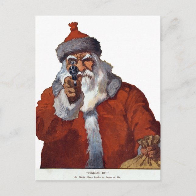 Christmas Funny Vintage Santa Claus Postcard (Front)