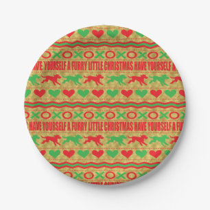 Christmas Furry Little Christmas Paper Plate